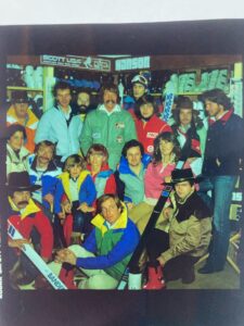 Ski Service Retro photo shoot boot shelves