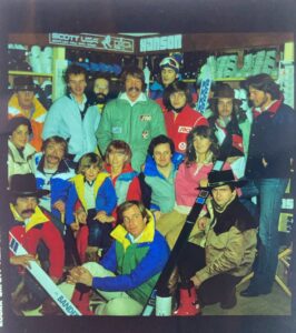 Ski Service Retro photo shoot boot shelves